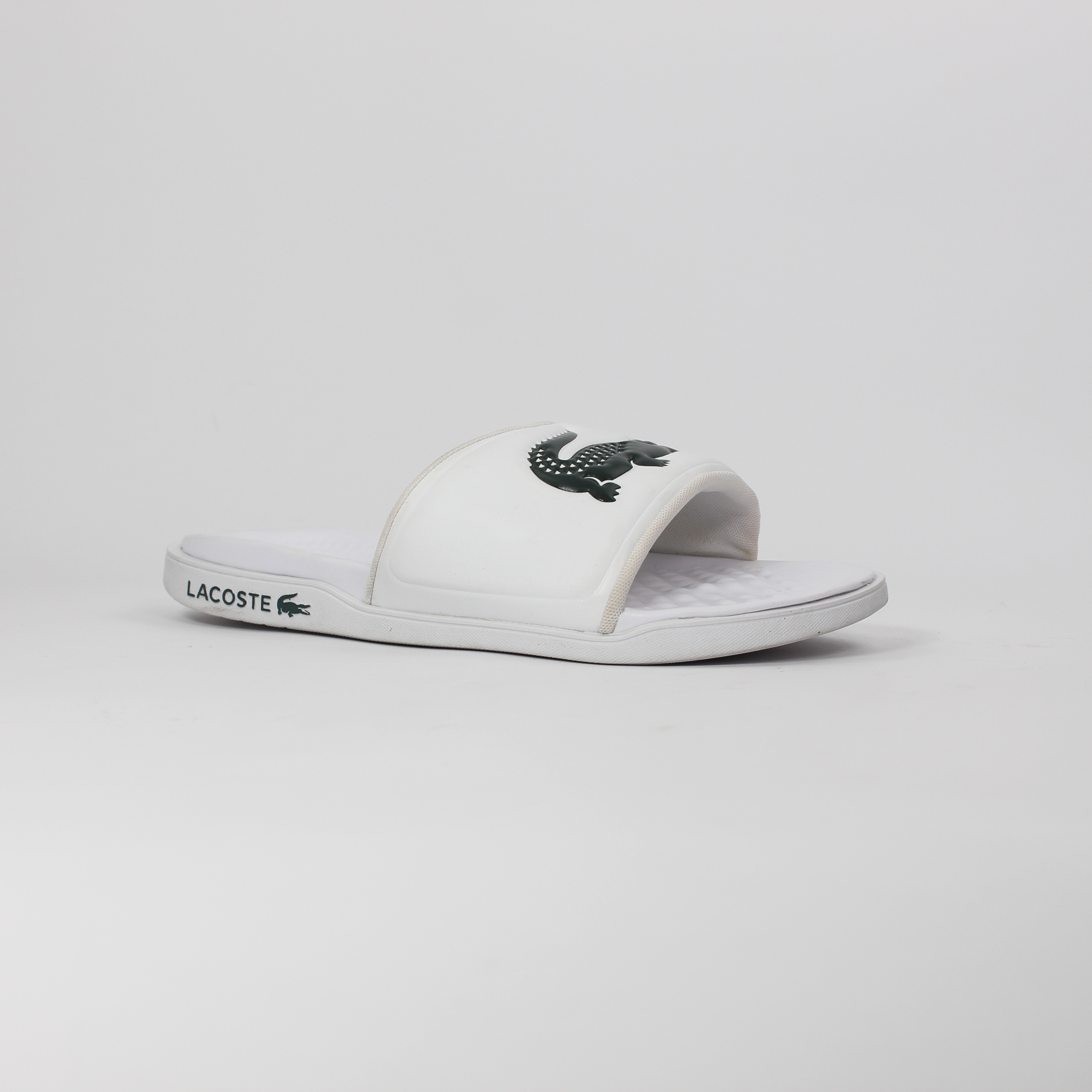 Lacoste Authentic Croco 43CMA0020-1R5 Mens White Slip On Slides