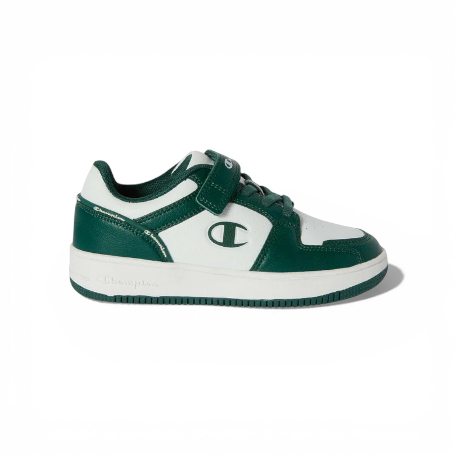 Champion_Sneakers_Ragazzi_Rebound_18_Cut_S32414_WW023_Bianco-Verde_Stile_Basket_Comfort_Superiore_e_Massima_Praticit CHAMPION REBOUND LOW G PS Low Cut Shoe – Image 1
